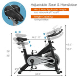 Bicicleta estática con volante de inercia de 40 lb