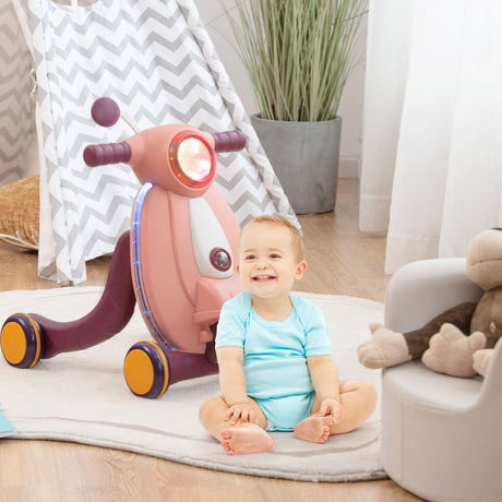 Andador de aprendizaje 2 en 1 con luces y sonidos para bebés