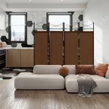 Divisor de habitación plegable independiente de 6 pies con 4 paneles