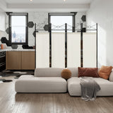 Divisor de habitación plegable independiente de 6 pies con 4 paneles
