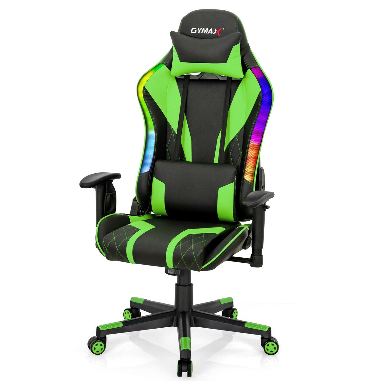 Silla Gamer Ajustable Giratoria para Computadora con Luces LED Dinámicas