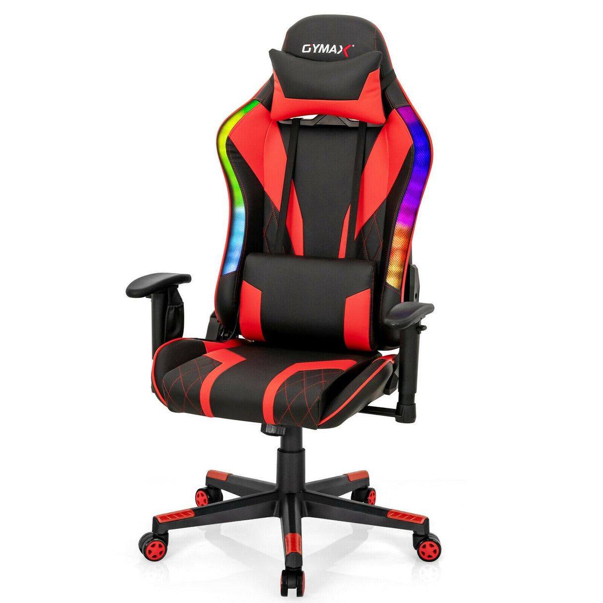Silla Gamer Ajustable Giratoria para Computadora con Luces LED Dinámicas