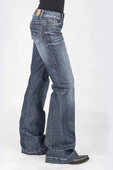 Tin Haul 460 Ella Fit bolsillo curvo (denim lavado medio) - Jeans de mujer
