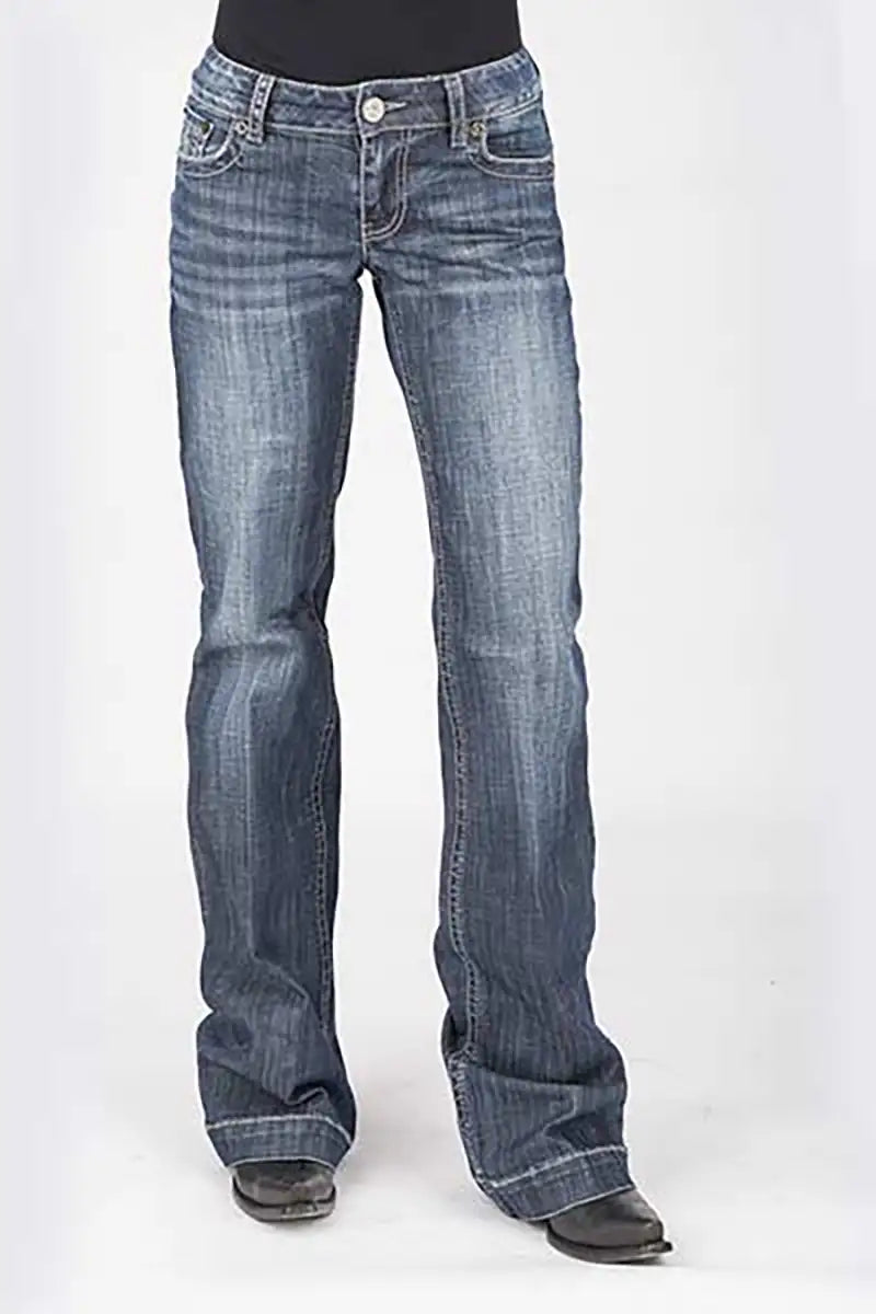 Tin Haul 460 Ella Fit bolsillo curvo (denim lavado medio) - Jeans de mujer