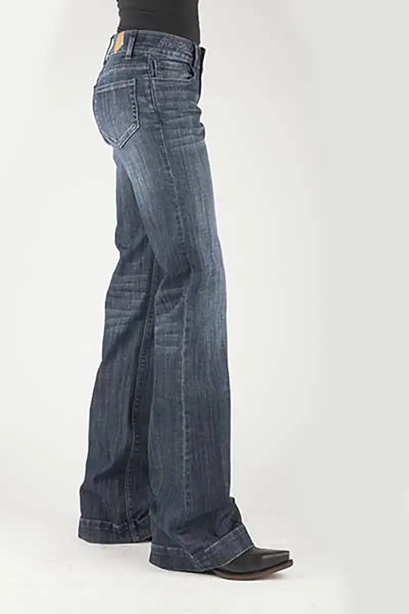Tin Haul 460 Ella Fit Bolsillo Liso (Lavado Oscuro de Mezclilla) - Jeans de Mujer