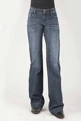 Tin Haul 460 Ella Fit Bolsillo Liso (Lavado Oscuro de Mezclilla) - Jeans de Mujer