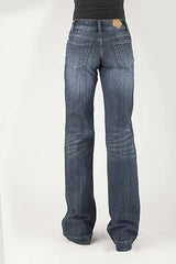 Tin Haul 460 Ella Fit Bolsillo Liso (Lavado Oscuro de Mezclilla) - Jeans de Mujer