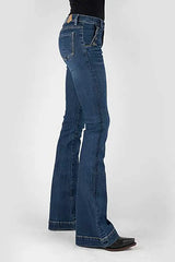 Tin Haul 595 Libby Fit abotonado delantero (mezclilla oscura) - Vaqueros de mujer