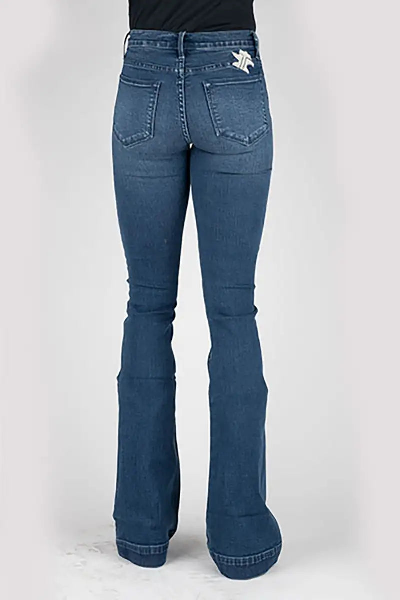 Tin Haul 595 Libby Fit Anvil and Hammer (lavado oscuro de mezclilla) - Jeans de mujer