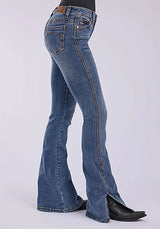Tin Haul 595 Libby Fit Slit (lavado medio demin) - Jeans de mujer
