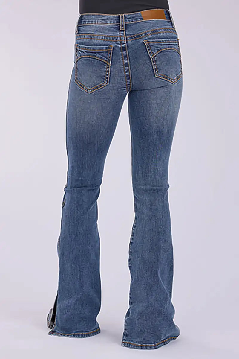 Tin Haul 595 Libby Fit Slit (lavado medio demin) - Jeans de mujer