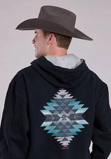 Sudadera con capucha para hombre Tin Haul Serape Anvil (negra)
