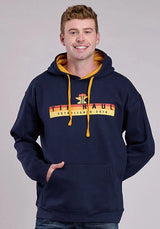 Sudadera con capucha para hombre con logo de Tin Haul Bar y Anvil (azul marino)