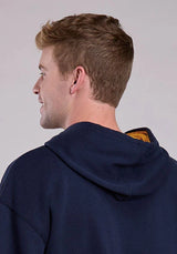 Sudadera con capucha para hombre con logo de Tin Haul Bar y Anvil (azul marino)