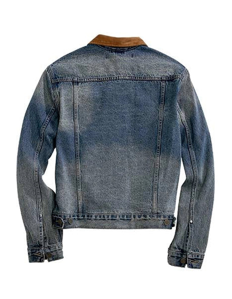 Chaqueta vaquera para hombre Tin Haul Suede Collar (lavado claro)