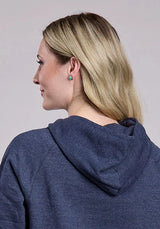 Tin Haul Art Nouveau Horse Print (Navy) - Women's Hoodie Sweatshirt