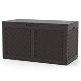 Banco de almacenamiento exterior impermeable de resina de 100 galones