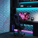 100-Pack 3D Wall Panels 12" x 12" PVC Interior Wall Decoration with Diamond Accent-White