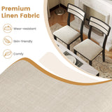 Juego de 4 sillas de comedor modernas con respaldo reclinable para comedor - Negro