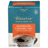 Té de hierbas tostadas de diente de león, caramelo y nuez