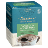 Té de hierbas tostado de diente de león con mocha y menta