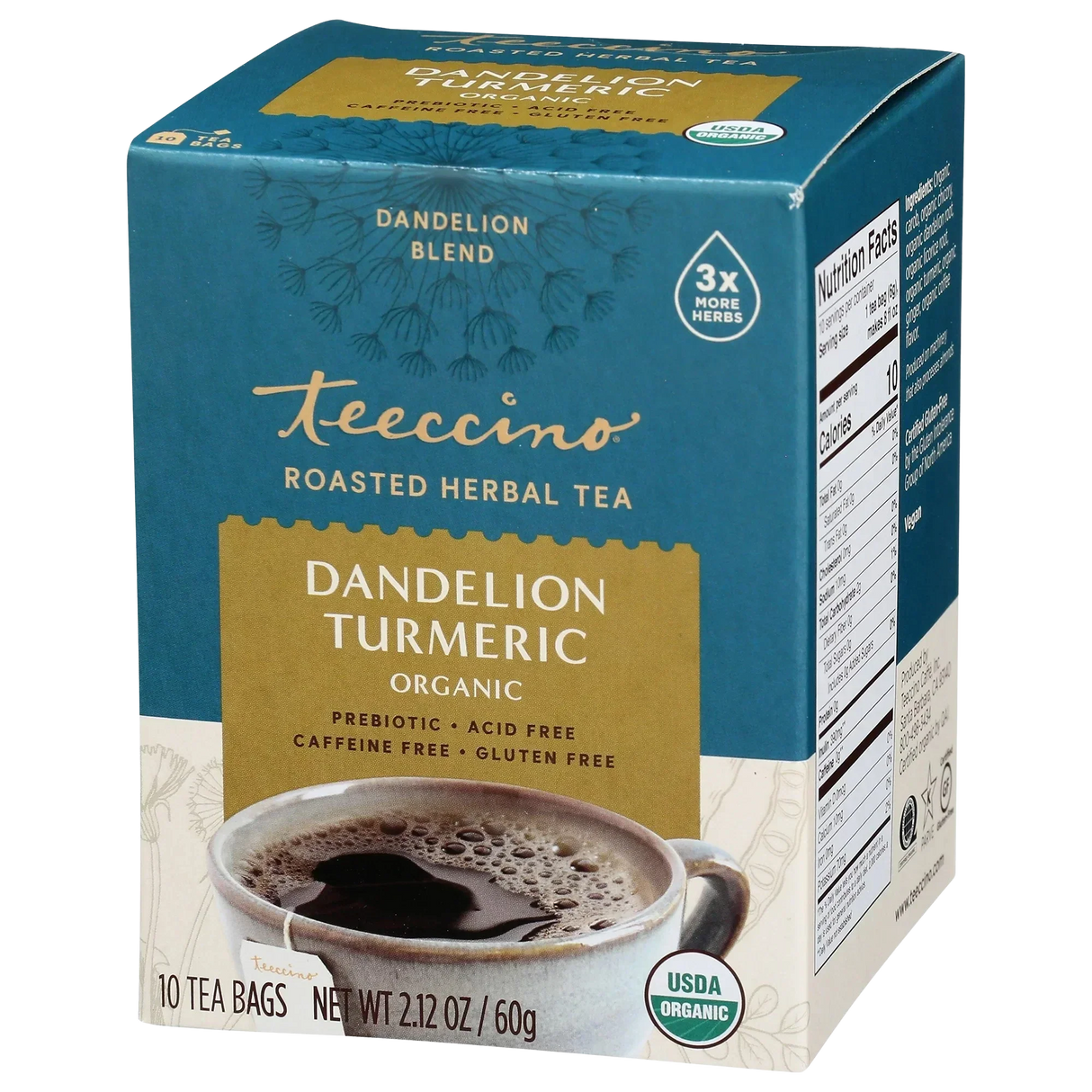 Té Herbal Asado de Diente de León y Cúrcuma