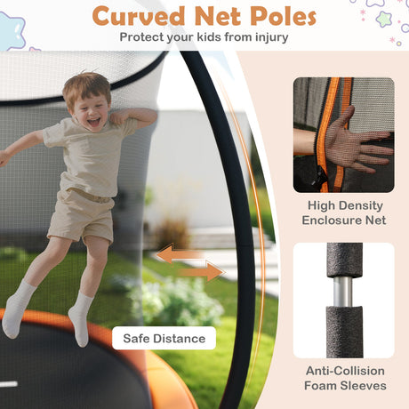 Trampolín exterior de 10 pies, resistente, recreativo, con red de seguridad