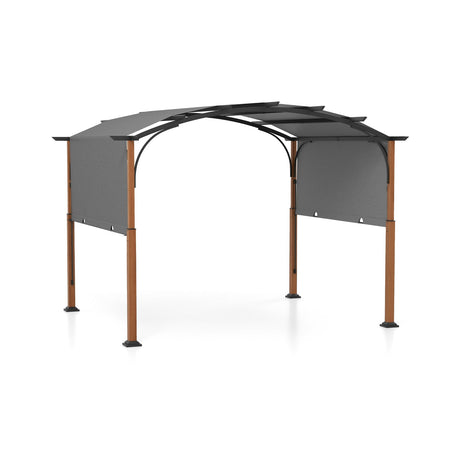 Pérgola retráctil para exteriores de 3 x 3,6 m con toldo retráctil para patio