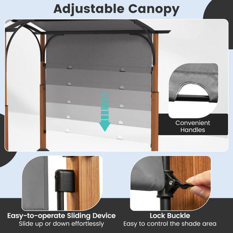 Pérgola retráctil para exteriores de 3 x 3,6 m con toldo retráctil para patio