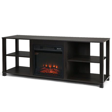 Consola/Mueble para TV de 2 Niveles con Estantes Ajustables