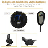 Electric Power Lift Leather Massage Sofa
