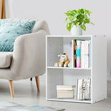 Mueble Expositor Multifuncional de 2 Capas con Gran Capacidad de Almacenamiento - Blanco
