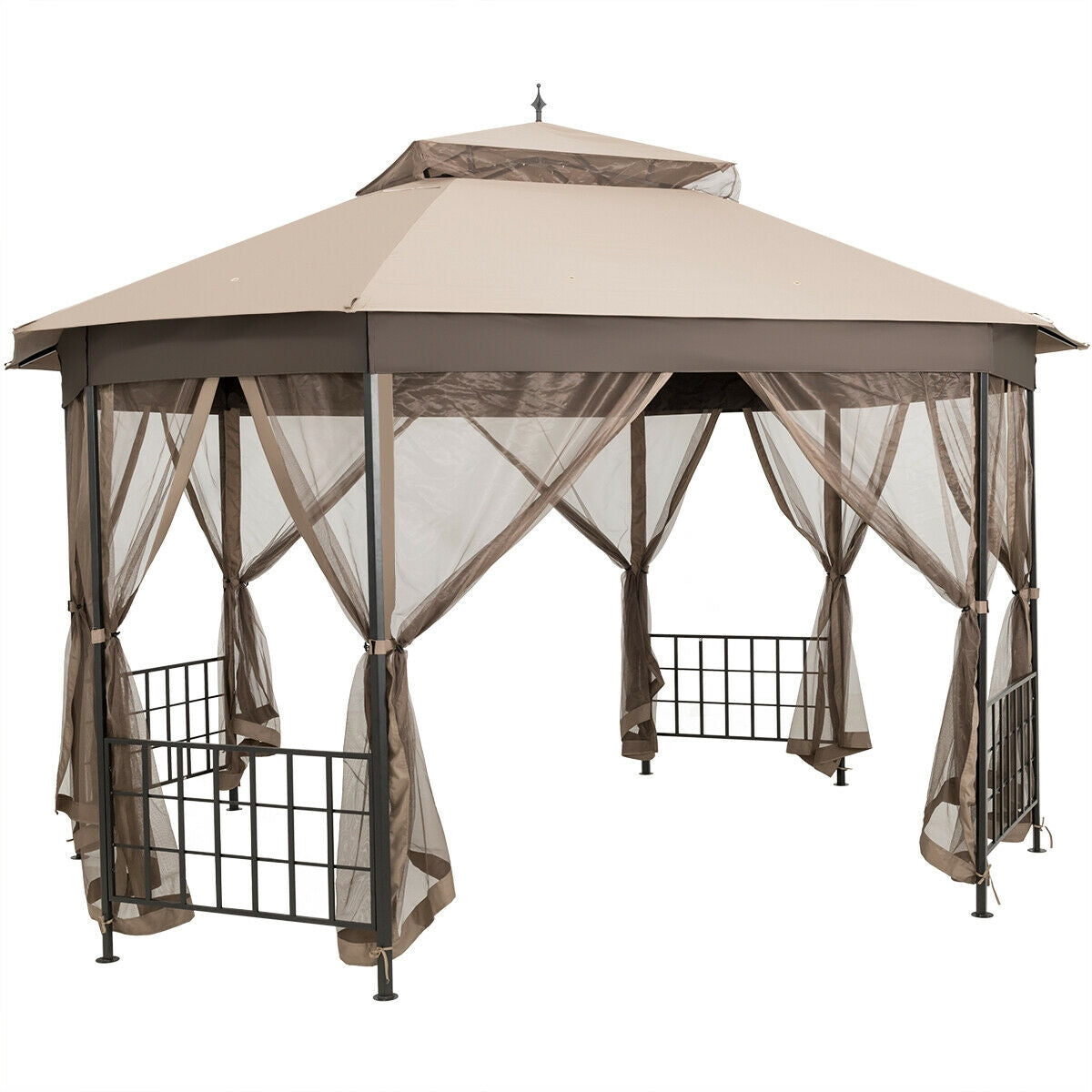 Gazebo de patio octogonal de 10x 12 pies