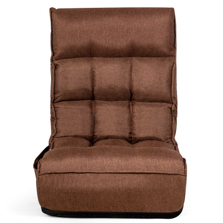 4-Position Adjustable Floor Chair Folding Lazy Sofa