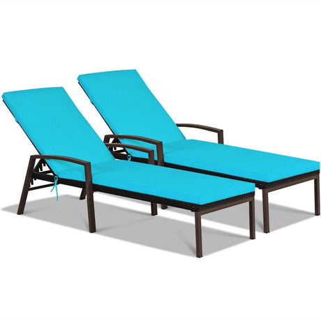 Juego de muebles de ratán para patio de 2 piezas