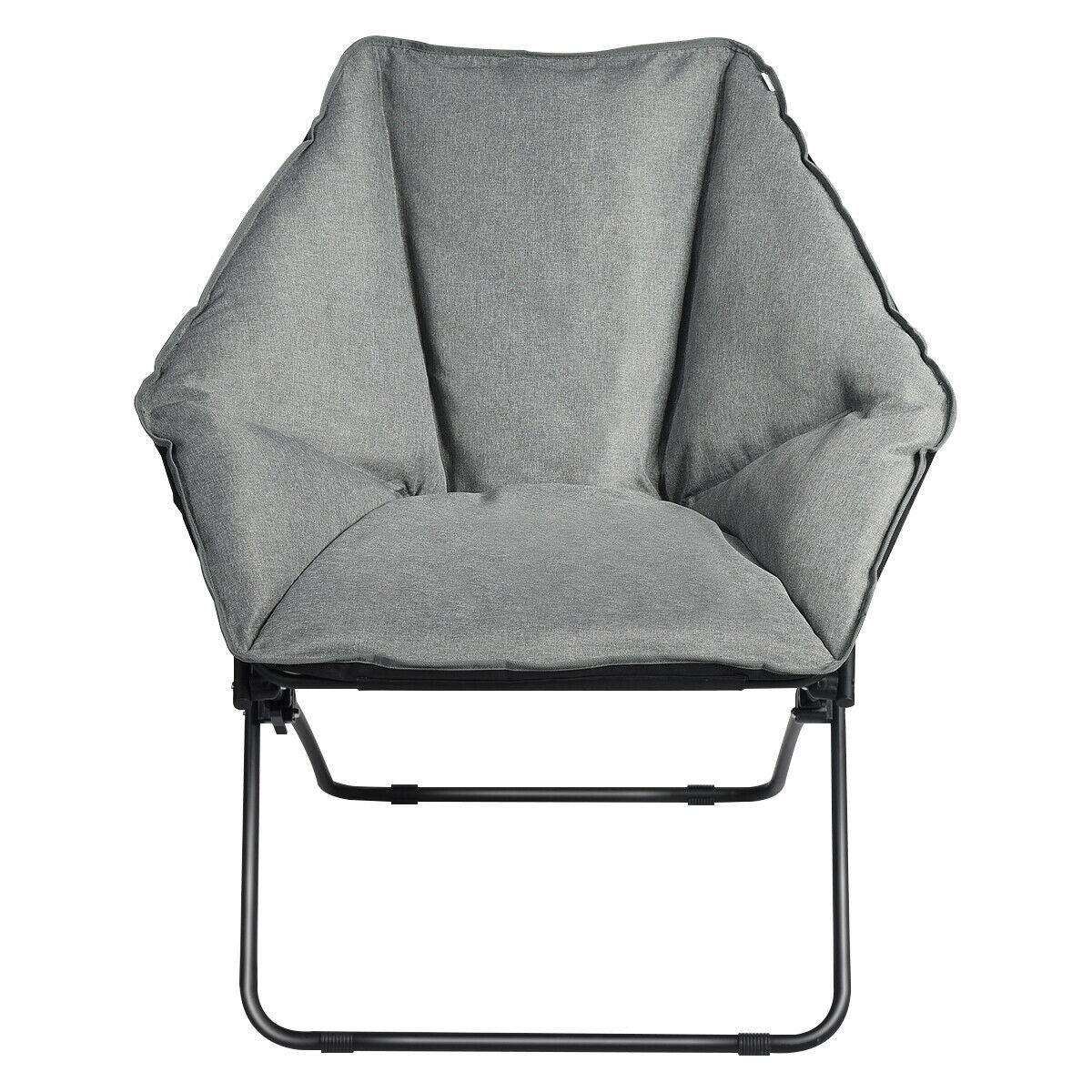 Silla de camping de ocio plegable de gran tamaño con estructura de hierro resistente