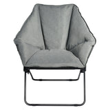 Silla de camping de ocio plegable de gran tamaño con estructura de hierro resistente