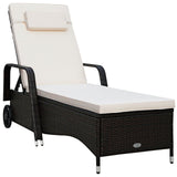 Tumbona reclinable acolchada para exteriores con respaldo ajustable