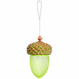Comedero de ardilla de metal para pájaros silvestres, dispensador de comida colgante para jardín y patio - Marrón