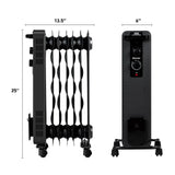Calefactor de aceite de 1500 W, radiador portátil con termostato ajustable