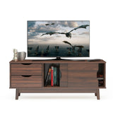 Mueble de TV para televisores de hasta 60 pulgadas, mesa consola multimedia con almacenamiento con puertas