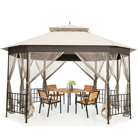 Gazebo de patio octogonal de 10x 12 pies