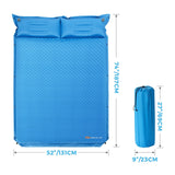 Colchoneta inflable autoinflable para camping y exterior con almohadas