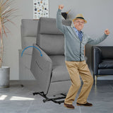 Sillón reclinable de masaje con elevación eléctrica para personas mayores con cojín acolchado grueso