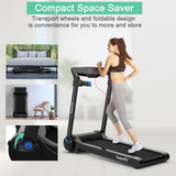 Cinta de correr eléctrica plegable de 3 HP con altavoz Bluetooth