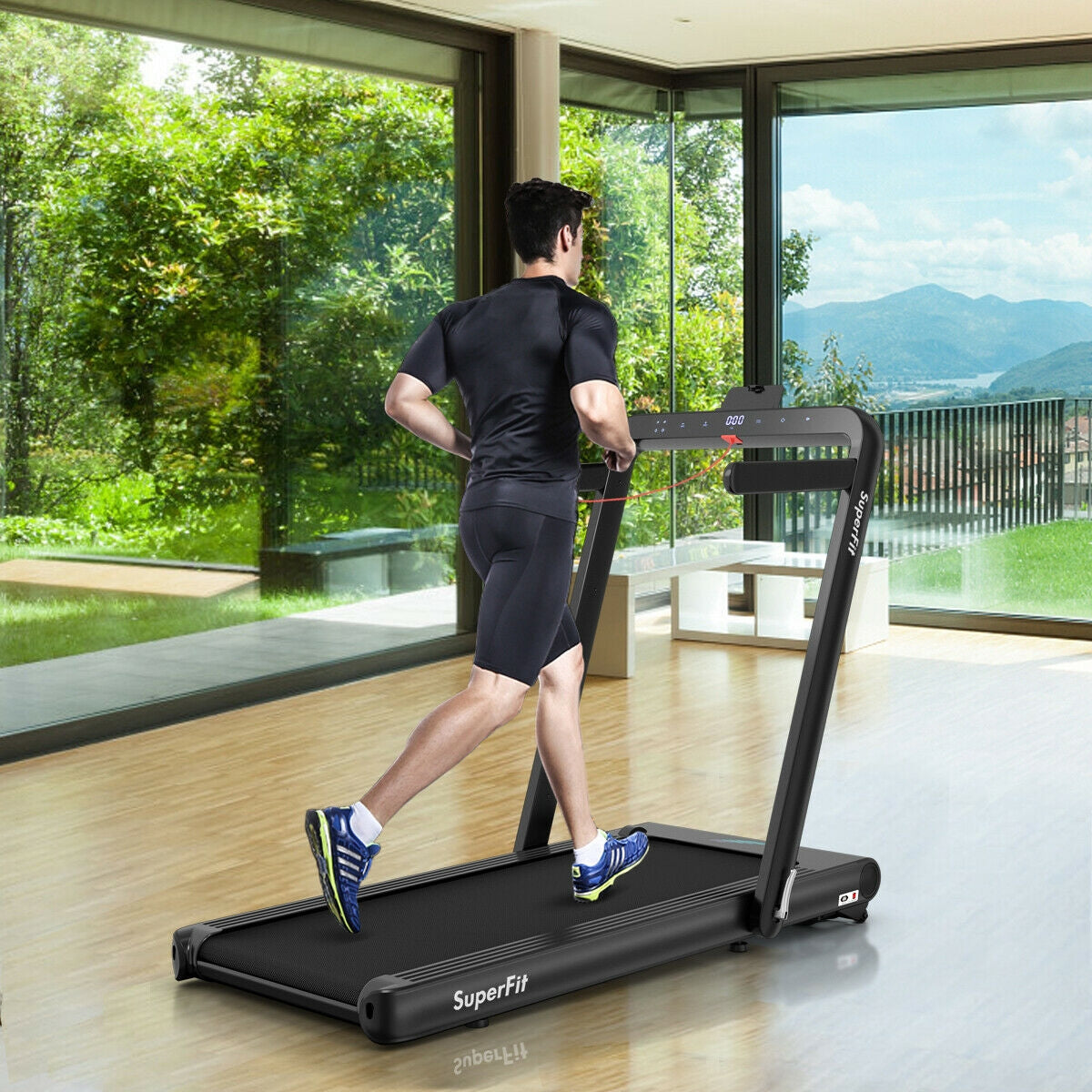 Cinta de correr plegable 2 en 1 de 4.75 HP con control remoto por aplicación