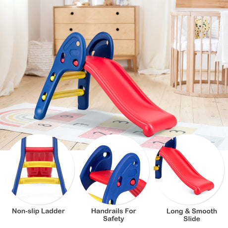 Tobogán plegable de plástico para 2 niños
