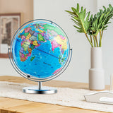 Globo terráqueo iluminado de 13 pulgadas, mapa giratorio 720° con luz LED