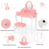Juego de Tocador de Princesa para Niñas con Espejo y Cajón
