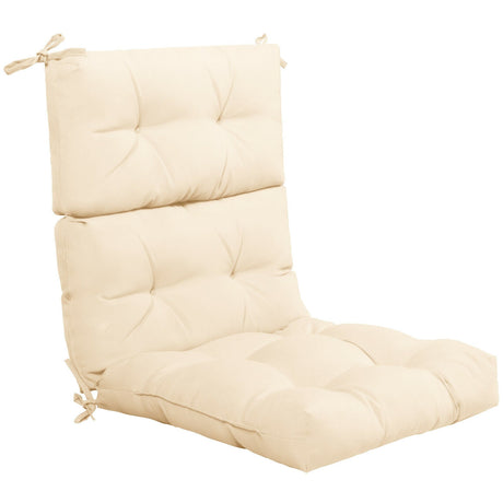 Cojín de asiento para silla de patio exterior, con mechones, de 22 x 44 pulgadas
